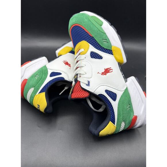 Polo Ralph Lauren JGR PP-SK-ATH athletic shoes White blue green red size 9.5 main image 7